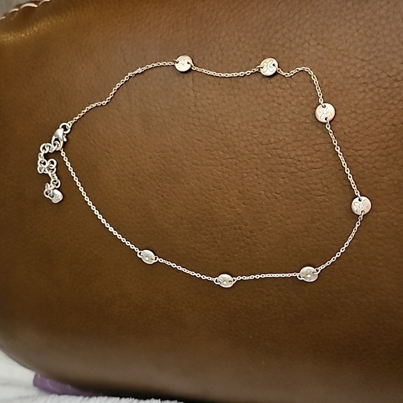 BRIGHTON Dainty Floral Crystal Station Chain Necklace - Picture 2 of 6